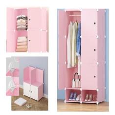 Imagem de Guarda roupa compacto cabideiro sapateira armario organizador arara es