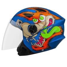 Imagem de Capacete Pro Tork New Liberty 3 Three American Wolf Fosco Aberto Moto,