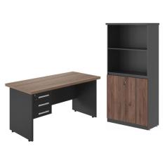 Imagem de Mesa 1600 Com Armário Belvedere Noce Preto