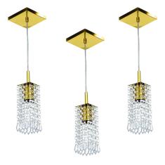 Imagem de Kit 3 Lustre Pendente Clearcrillic Cristal Acrílico 