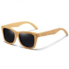 Imagem de Óculos de Sol Masculino Estilo Madeira Bamboo EZREAL com Proteção uv400 Polarizado 