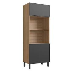 Imagem de Paneleiro Torre Quente 3 Portas 2 Nichos para Forno Montana/grafite