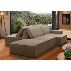 Imagem de Sofá Ilha 7 Lugares Isadora Suede Cappuccino Adonai Estofados