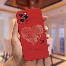 Imagem de Capa de silicone para iPhone 11 12 Pro XS MAX XR 7 8 Plus Cute Candy Matte Soft Cover, RedMF, C4616, para 12 Pro Max 6.7