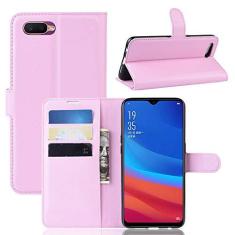 Imagem de Capa para OPPO A5S Carteira de Couro Flip Capa para OPPO A5S Capa de Proteção de Telefone Capa com Design Simplificado