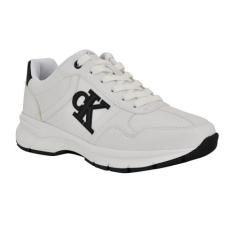 Imagem de Calvin Klein Caius Tênis feminino, Branco/Preto 141, 34