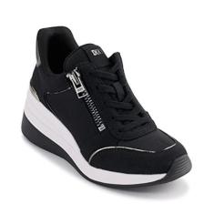 Imagem de DKNY Tênis feminino Essential leve sem cadarço confortável, Preto/Dark Gunmetal, 35