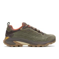 Imagem de Merrell Moab Speed 2 Tênis masculino de couro impermeável para caminhada, Oliva, 38