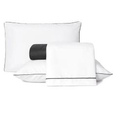 Imagem de Jogo De Lençol King Linea Percal 200 Fios 4 Peças - Preto