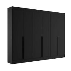 Imagem de Guarda-Roupa Casal  Ana 6 PT 4 GV Preto 240 cm