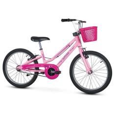 Imagem de Bicicleta Bella Aro 20 Rosa Infantil Aro de Alumínio com Cesta