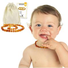 Imagem de Colar Âmbar Báltico Dentição Infantil Bebê 33 Cm