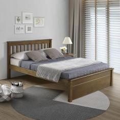 Imagem de Cama Casal Inglesa Com Peseira Fechada Em Madeira Maciça Mv Outlet