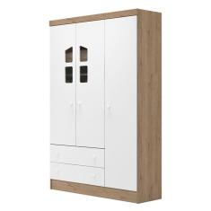 Imagem de Guarda Roupa Infantil 3 Portas E 2 Gavetas Sonhar Branco