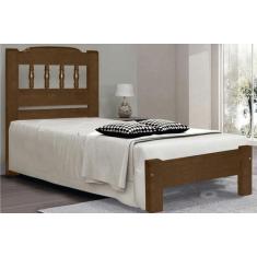 Imagem de Cama De Solteiro Roma De Madeira Maciça Angelim Pedra/Tauari - Cor Imb