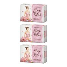 Imagem de Sabonete Alma de Flores 130g Essencia Jasmim-Kit C/3un