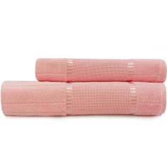 Imagem de Jogo De Toalha - 2 Peças Banho + Rosto Aveludado Para Bordar - Bella D