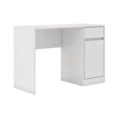 Imagem de Mesa Multiuso Escritório Office Morada C/ 1 Porta E 1 Gaveta Branco -