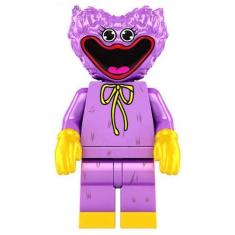 Imagem de Boneco Blocos De Montar Huggy Wuggy Lilás Poppy Playtime - Mega Block