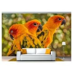 Imagem de Papel De Parede Animais Família De Piriquitos Anm196