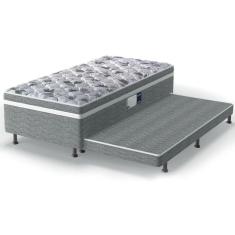 Imagem de Cama Box c/Auxiliar Conjugado Solteiro: Colchão Ortopédico D28 ProDormir Advanced Pillow Gray (88x188x43) Probel