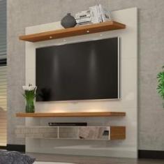 Imagem de Painel para TV Até 50 Polegadas 2 Gavetas 100% MDF Tb107e Off White/Freijó