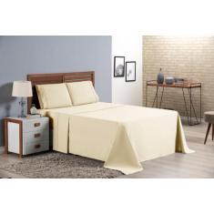 Imagem de Jogo De Lençol King 4 Peças Ponto Palito 400 Fios Micro Percal - Bela