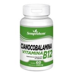 Imagem de Cianocobalamina Vitamina B12 – Semprebom – 60 Cap. De 240 Mg