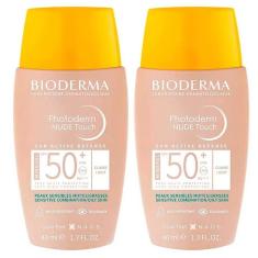 Imagem de Bioderma Photoderm Nude Touch Kit com 2 Unidades – Protetor Solar com Cor FPS50+ - Claro 40ml Kit-Unissex