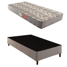 Imagem de Box Solteiro Galaxy 42x88x188cm com Colchão Solteiro Quality D33 Duoface 26x88x188cm Rustico Prata