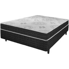 Imagem de Cama Box Casal Preto + Colchão San Francisco Espuma 138cm Preto