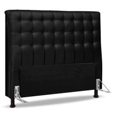 Imagem de Cabeceira Cama Box Casal Queen Size Ciara 160cm Botonê Com Frame Sintético Preto