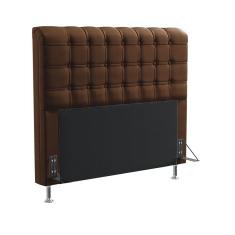 Imagem de Cabeceira Rana 160 Para Cama Queen Couro Artificial Marrom Aradecor