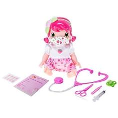 Imagem de BONECA BABY MORANGUINHO DODÓI FAZ XIXI COM MASCARA E ACESSÓRIOS - 30 CM - MIMO BRINQUEDOS - MORANGUINHO