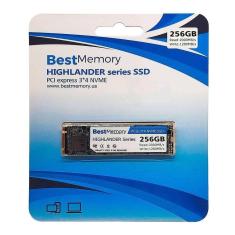 Imagem de SSD 256GB Best Memory Highlander Series, M.2 NVME 2280 PCIe Gen3x4, Leitura 2000MB/s, Grav. 1200MB/s