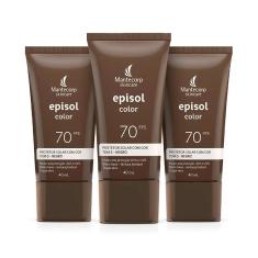 Imagem de 3 Protetor Solar Episol Color Tom 5 - Negro Fps 70 40Ml