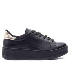Imagem de Tênis Feminino Via Marte Flatform Com Pingentes Preto-Feminino