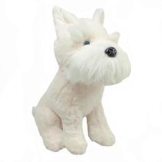 Imagem de Cachorro Pelúcia Schnauzer Branco 30 Cm - Fofy Toys
