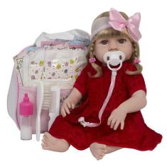 Imagem de Bebê Tipo Reborn Menina Princesa Bolsa Maternidade 20 Itens - Cegonha