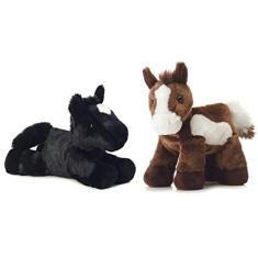 Imagem de Aurora Paint Cavalo de Pelúcia & Beau Black Horse Mini Flopsie 8 Bundle