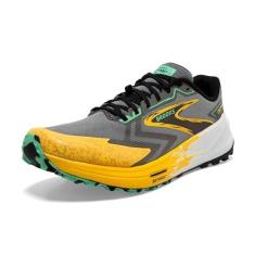 Imagem de Brooks Tênis de corrida masculino Catamount 3 Trail, Lemon Chrome/Sedona Sage, 39