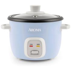 Imagem de Panela de Arroz Elétrica até 4 xícaras não Cozidas, 110V 250W, Aroma Housewares, Azul