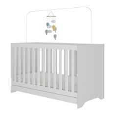 Imagem de Berço 3 Em 1 Vira Cama Com Colchão Elza Multimóveis Branco
