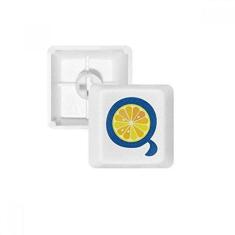 Imagem de OFFbb q do alfabeto de frutas de laranja padrão bonito pbt nomes de teclas de teclado mecânico branco OEM não marcado imprimir