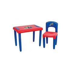 Imagem de Mesa Max Com Cadeira Azul/vermelho Magic Toys