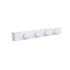 Imagem de Arandela Camarim 4 Lâmpadas 60Cm Alumínio Branco Com Botão