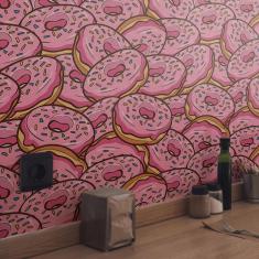 Imagem de Papel de Parede Adesivo Donuts N03049 Rolo 0,58x3M