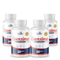 Imagem de 4x Coenzima Q10 (Ubiquinona)100mg Por Porção + Vitamina E 60 Capsulas Celliv