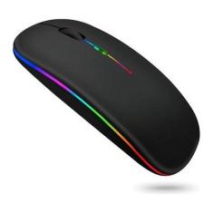 Imagem de Mouse Sem Fio Recarregável Wireles Optico Led Rgb Ergonômico