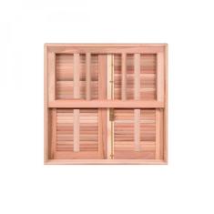 Imagem de Janela Guilhotina Com Ferragem JE821 Esel 120cmx120cmx12cm Marroml